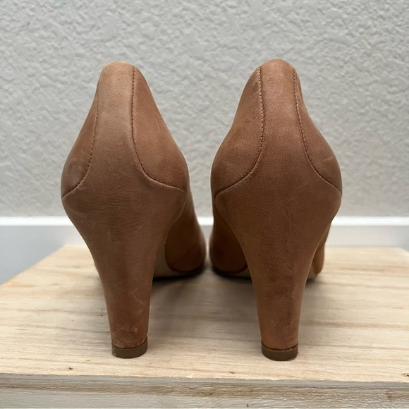 ECCO Camel Brown Almond Toe Leather Pumps 38 - Picture 3 of 6